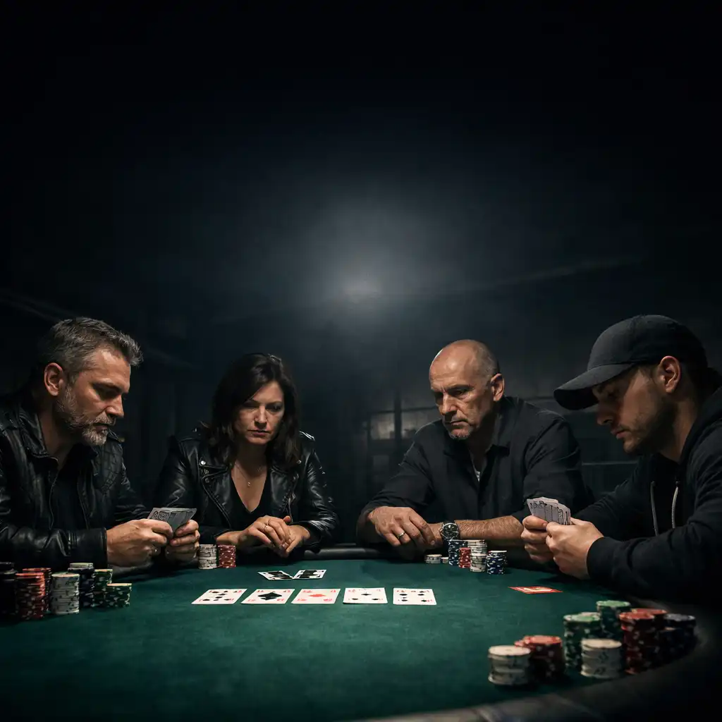 Serious players focused on a physical poker table at Card Club Fremantle